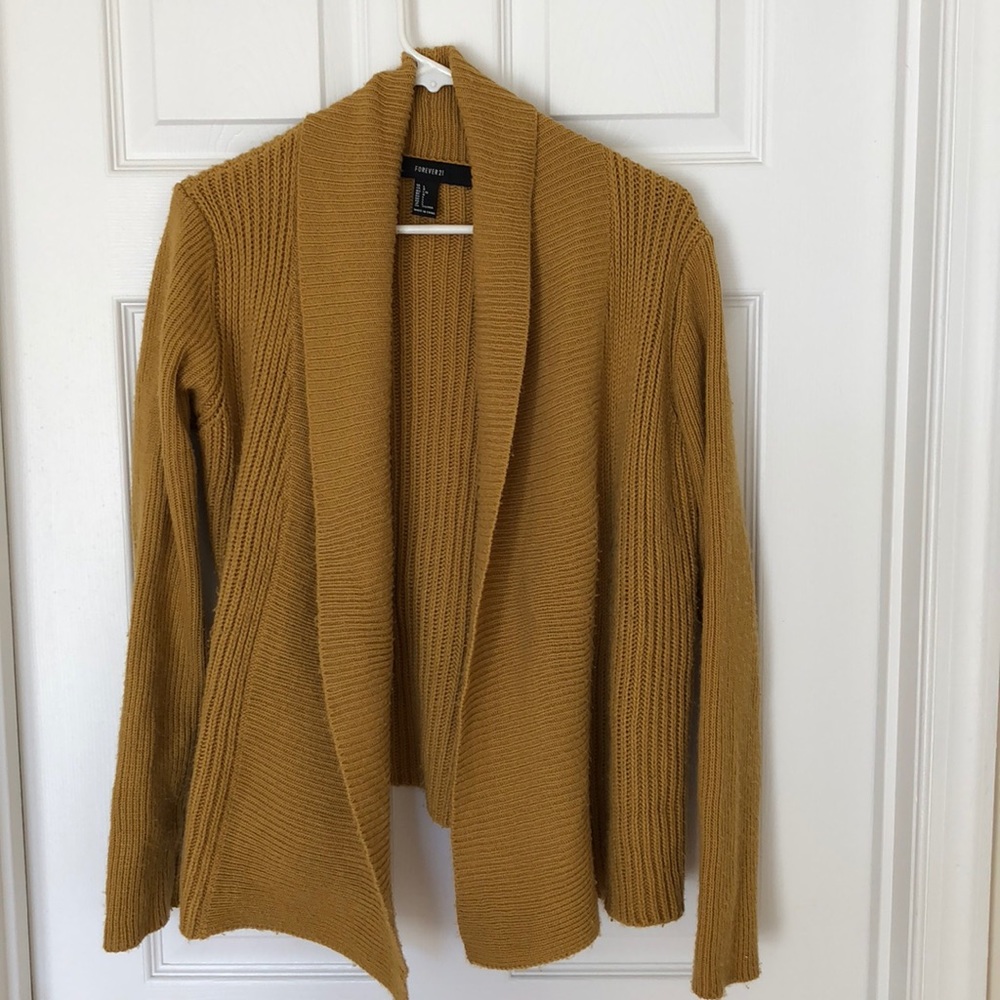 Pumpkin colored cardigan